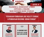 TRAINING DAN WORKSHOP HYBRID (OFFLINE & ONLINE) BAGI NOTARIS BANK SYARIAH 