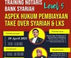 Training dan Workshop Notaris Bank Syariah Level 5 (Eksekutif)   Pembuatan Perjanjian 15  Macam Pembiayaan Take Over Syariah dan Hybridnya dgn Rafinancing Syariah