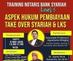 TRAINING & WORKHSHOP NOTARIS BANK SYARIAH LEVEL 5:
