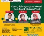 WEBINAR CESSI, SUBROGASI, DAN NOVASI DARI ASPEK HUKUM POSITIF